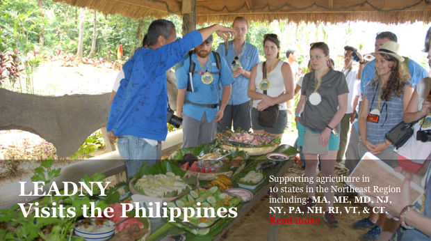 LEAD NY Enjoying some traditional foods during a cooperative farm visit in the Philippines