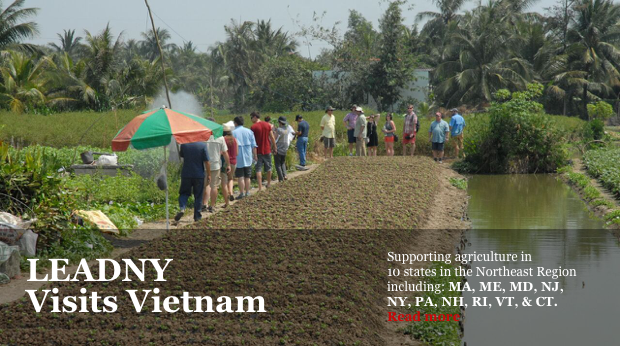 LEAD NY Visiting a vegetable farming cooperative in the Mekong Delta in Vietnam. Look closely; almost everything you see, including the 